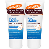 Palmer's Cocoa Butter Formula Foot Magic Bundle, Exfoliating Foot Scrub and Moisturizing Foot Cream for Dry, Cracked Heels (2 x 2.1 ml Tubes)